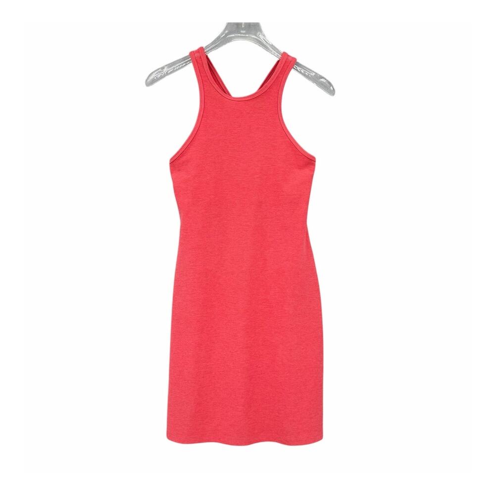 Beyond Yoga Under Lock & Key Racerback Cutout Coral Pink Athletic Stretch Dress
